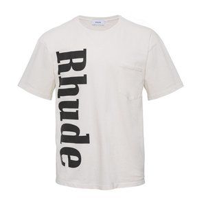 RHUDE Men's White &Black Logo Front Pocket Tee XL